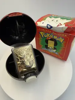 Pokemon Togepi 23K Gold Plated Card Burger King 1999 Pokeball Display - Image 2