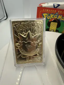 Pokemon Togepi 23K Gold Plated Card Burger King 1999 Pokeball Display - Image 3