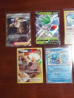 Pokemon 5 Card Lot Holos EX, V And Rare Cards , Great Value Set Building Lot24 - Image 2