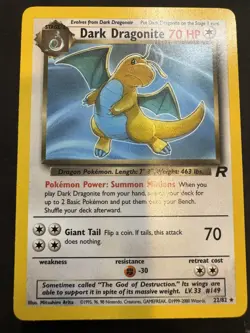 Dark Dragonite 22/82 Non Holo Team Rocket - Pokemon Card - NM - Image 1
