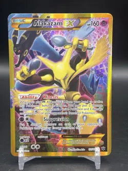 Pokemon TCG Alakazam EX Fates Collide 125/124 Full Art Secret Rare LP - Image 1