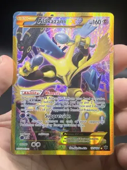 Pokemon TCG Alakazam EX Fates Collide 125/124 Full Art Secret Rare LP - Image 3