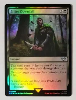 X 1 Bitter Downfall FOIL 077 NM Lord of The Rings MTG Magic The Gathering - Image 1