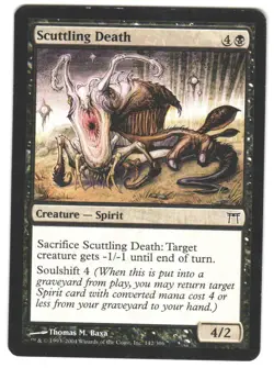 Magic_the_gathering Champions of Kamigawa Scuttling Death #142 MTG,LP Common - Image 1