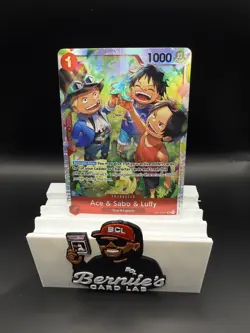 Ace & Sabo & Luffy OP13-007 Carrying On His Will SR Foil One Piece TCG NM/M - Image 1