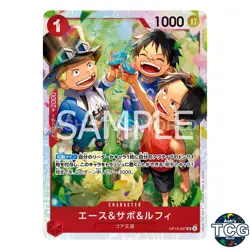 Ace & Sabo & Luffy SR OP13-007 CARRYING ON HIS WILL One Piece Card Game Japanese - Image 1