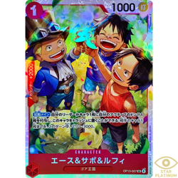 Ace & Sabo & Luffy SR OP13-007 Japanese ONE PIECE Card Carrying on His Will - Image 1