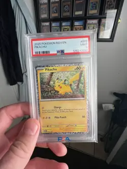 PSA 9 PIKACHU Holofoil Pokemon PROMO M24 EN McDonald's 2025 002/015 MINT - Image 1