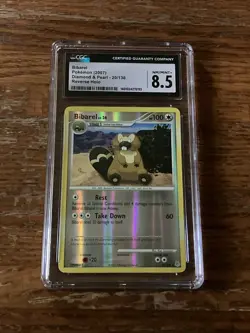 2007 Pokemon Diamond & Pearl #20/130 Bibarel Reverse Holo CGC 8.5 NM-MT+ Graded - Image 1