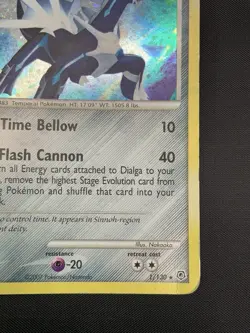 Pokemon - TCG - Dialga 1/130 Diamond and Pearl Holo Rare HP - Image 5