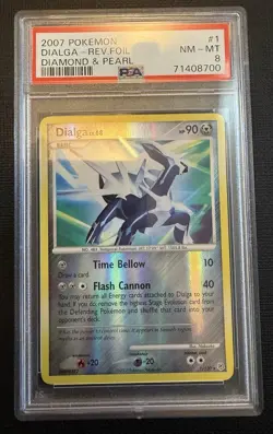 Dialga 1/130 Diamond and Pearl Reverse Holo PSA 8 - Image 1