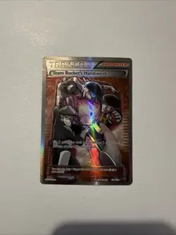 Team Rocket's Handiwork 124/124 Fates Collide Ultra Rare Full Art Pokemon TCG MP - Image 1