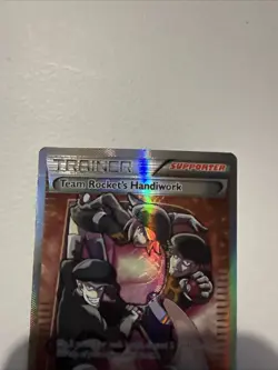 Team Rocket's Handiwork 124/124 Fates Collide Ultra Rare Full Art Pokemon TCG MP - Image 2