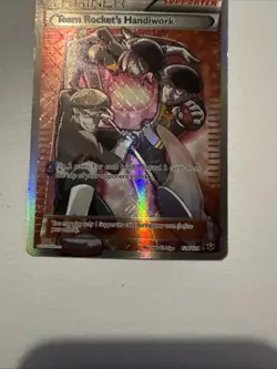 Team Rocket's Handiwork 124/124 Fates Collide Ultra Rare Full Art Pokemon TCG MP - Image 3