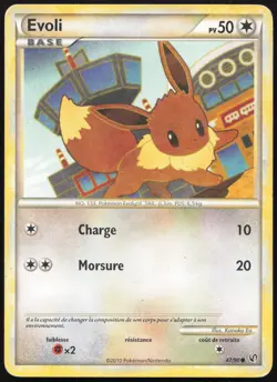 Carte Pokemon Evoli 47/90 HS Indomptable Francais - Image 1