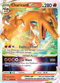 Pokemon TCG Charizard VSTAR CRZ 019/159 ENG EXC/NM Crown Zenith Zenit Regale - Image 1