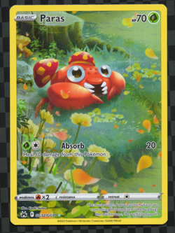 Paras GG32/GG70 Galarian Gallery Full Art Crown Zenith Pokemon TCG Near Mint NM - Image 1