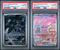 Pokemon MEW Mewtwo SVP/052 053 Promo Deutsch/English PSA 10 Sequential - Image 1