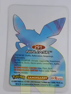 Ninjask 291 R Lamincard Edibas 2006 R Pokemon R Italiano R Good - Image 2