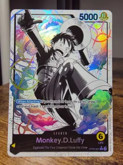 One Piece TCG Monkey D. Luffy ST29-001 Leader Alt Starter Deck Egghead Parallel - Image 1