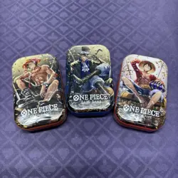 One Piece Tin Pack Set Vol 2 Set of 3 | TS-02 OP-13 | Factory Sealed | Bandai - Image 1