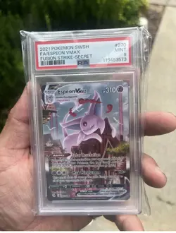 Espeon VMAX Alternate Art Secret Rare Fusion Strike Pokemon #270. PSA 9 MINT 🌟 - Image 1