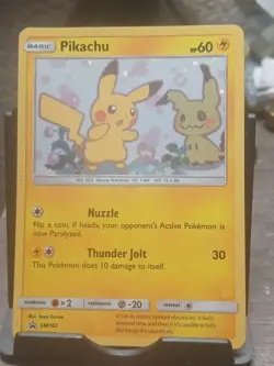 Pokemon Pikachu SM162 Sun & Moon Promo Holo Card Near Mint Condition - Image 1
