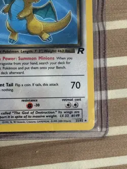 Pokemon TCG Dark Dragonite Non-Holo Card 22/82 NM LP Condition Rare Team Rocket - Image 2