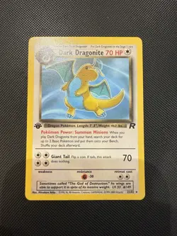 Dark Dragonite 1st Edition 22/82 | Team Rocket Non Holo Pokemon Card | NM - Image 1