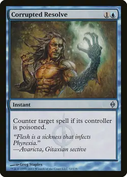 1x Corrupted Resolve - NM English MTG - New Phyrexia - Image 1