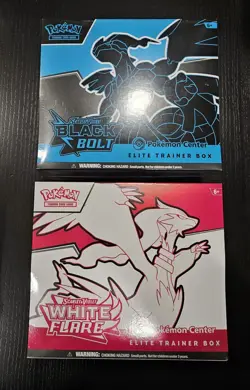 NEW! Pokemon Center Black Bolt & White Flare Elite Trainer Box ETB Set Sealed - Image 1
