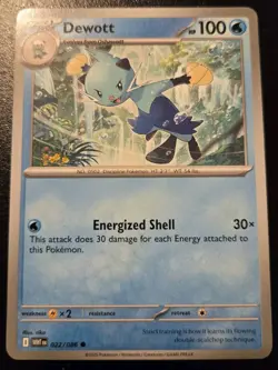 Dewott 022/086 Common Scarlet & Violet: White Flare Pokemon TCG - Image 1
