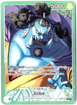 ULTRA RARE ALT ART LOW POP CUSTOM ONE PIECE!!! Jinbe Holo Leader - Image 1