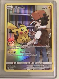 Pokemon TCG Sun & Moon Cosmic Eclipse Pikachu Card 241/236 Secret Rare Holo - Image 1