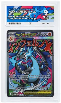 Pokemon TCG Mega Charizard X ex Black Star Promo 023 Ace Mint 9 - Image 1