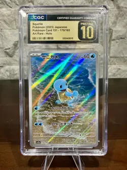 CGC 10 PRISTINE Squirtle 170/165 AR Art Rare 151 sv2a Japanese Pokemon Card 🔥 - Image 1