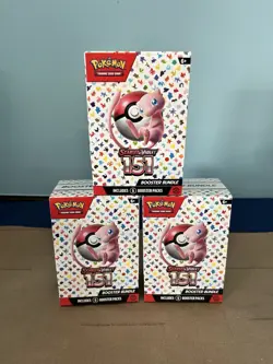 Pokemon TCG Scarlet & Violet 151 Booster Bundle Lot Of 3 New Sealed - Image 1