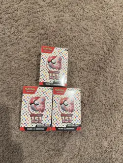 Pokemon 151 Scarlet & Violet TCG Booster Bundles Factory SEALED - LOT OF 3 - Image 1