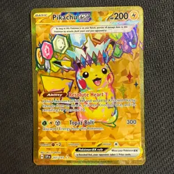 Pikachu ex 247/191 NM Hyper Rare Sv: Surging Sparks Pokemon TCG - Image 1