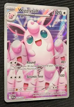 Pokemon Wigglytuff Illustration Rare 105/094 Phantasmal Flames Near Mint card. - Image 2