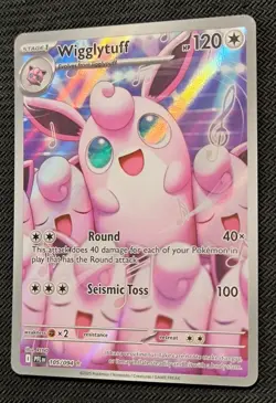 Pokemon Wigglytuff Illustration Rare 105/094 Phantasmal Flames Near Mint card. - Image 3