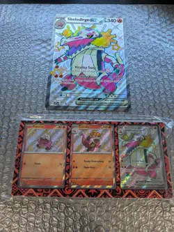 Pokemon 2024 SKELEDIRGE EX 3 Card Display Promo Cards & Jumbo Paldean Fates NM - Image 1