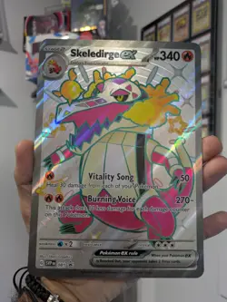 Pokemon 2024 SKELEDIRGE EX 3 Card Display Promo Cards & Jumbo Paldean Fates NM - Image 2
