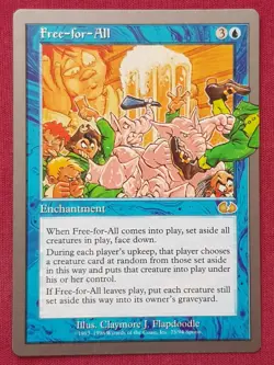 Magic The Gathering UNGLUED FREE-FOR-ALL blue card MTG - Image 1
