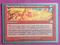 Magic The Gathering UNGLUED BURNING CINDER FURY OF CRIMSON CHAOS FIRE card MTG - Image 1