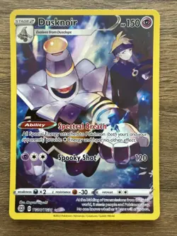 Pokemon Dusknoir TG06/TG30 Brilliant Stars Trainer Gallery Holo Card NM - Image 1