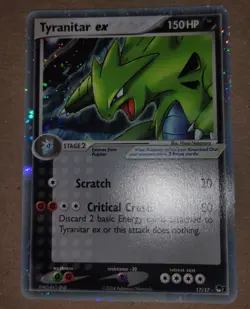 TYRANITAR EX 17/17 POP SERIES 1 HOLO RARE SUPER RARE CARD NICE HOLO 💎 - Image 1