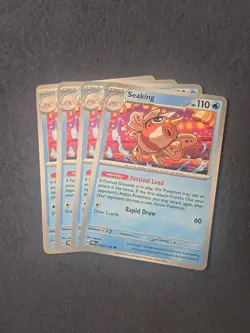 Seaking 021/131 x4 Playset 4x Pokemon TCG SV Prismatic Evolutions - 4 Card Set - Image 1