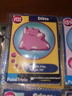 Ditto #132 Burger King Exclusive Mewtwo Strikes Back PokeTrivia 1999 Pokemon - Image 1
