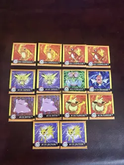 1999 Pokemon ArtBox Stickers Series 1 Lot Of 14 - Image 1